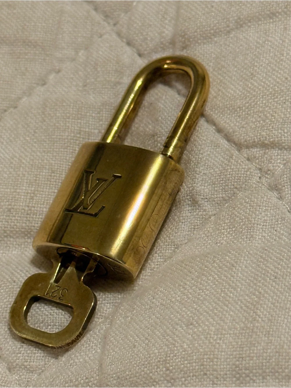 Louis Vuitton LV Padlock Lock & Matching Key #321 Made in France